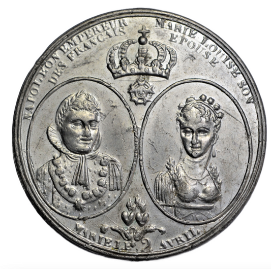 World, France, Napoleon I, marriage to Marie Louise of Austria, WM medal (40 mm), 1810