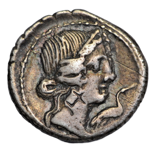 Roman Republic, Q. Caecilius Metellus Pius, silver denarius 81 BC, Elephant