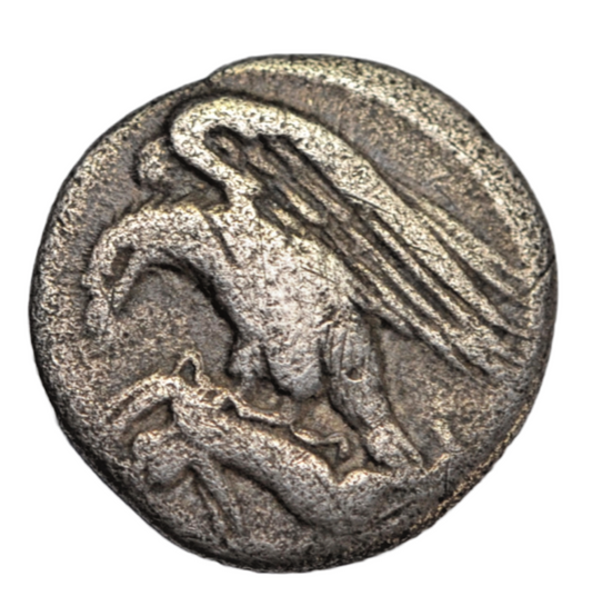 Greek, Sicily, Akragas, silver hemidrachm c. 420-406 BC, Eagle with hare/crab and fish