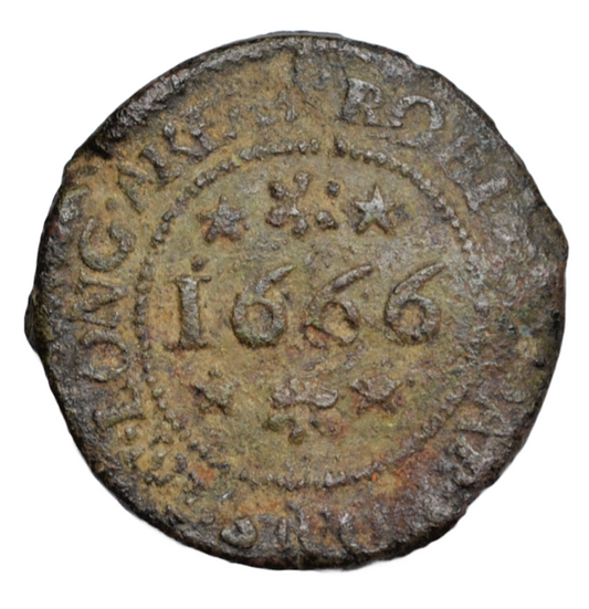 British tokens, London, Westminster, Long Acre, Robert Parsons, mealman, halfpenny token 1666