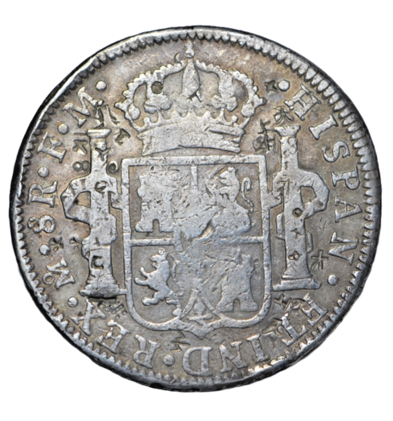 World, Mexico, Charles IV, silver 8 reales 1794, Mexico City, chopmark ...