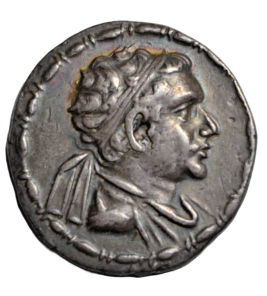 Greek, Bactria, Eukratides II, AR tetradrachm c. 145-140 BC, Apollo standing left