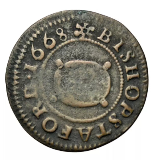 British tokens, Hertfordshire, Bishop's Stortford, Edward Gardner, halfpenny token 1668