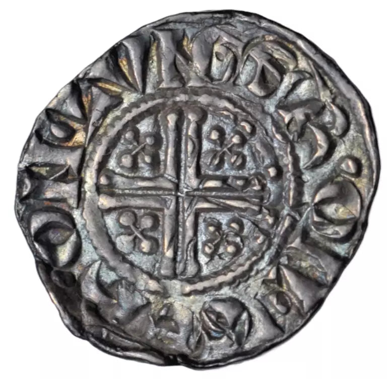 British hammered, John, silver short cross penny, 1213-15 AD, class VIb2, Ilger on London