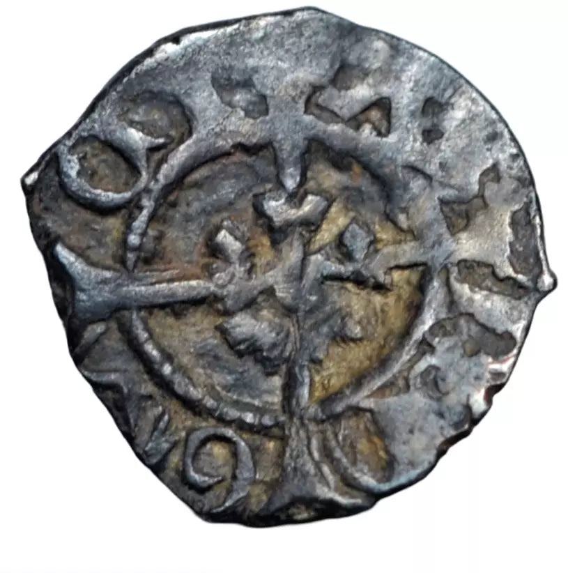 British hammered, Henry VIII, second coinage, silver farthing, London, portcullis/rose on cross