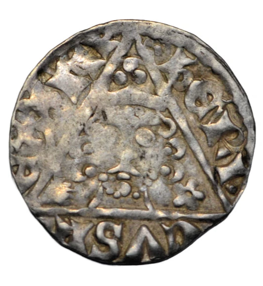 British hammered, Ireland, Henry III, AR penny, Richard on Dublin, three hair curls each side