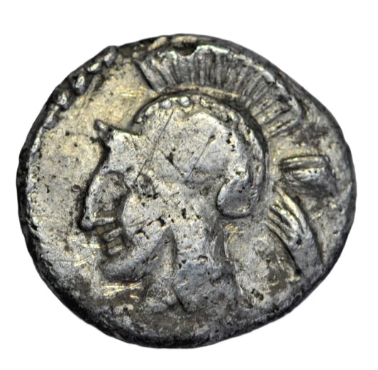 Greek, Lycia, uncertain, AR obol, c. 400 BC, in types of Cilicia, Soloi, Athena/grapes