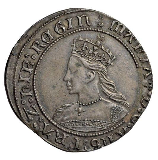 World, Ireland, Mary, silver shilling 1553, fantasy restrike by Emery circa 1840s
