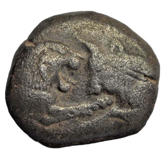 Greek, Kingdom of Lydia, Croesus, prototype AR stater c. 560-546 BC, lion & bull/incuse
