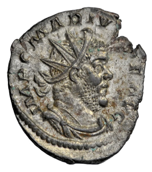 Roman Imperial, Marius, BI antoninianus, Trier, spring 269 AD, handshake, as RIC V.4 482