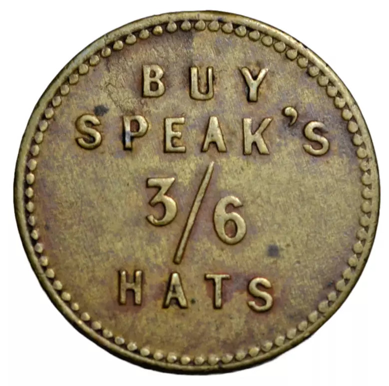 British tokens, Co. Durham, Bishop Auckland, Arthur Speak, unofficial farthing token 1890s RRR