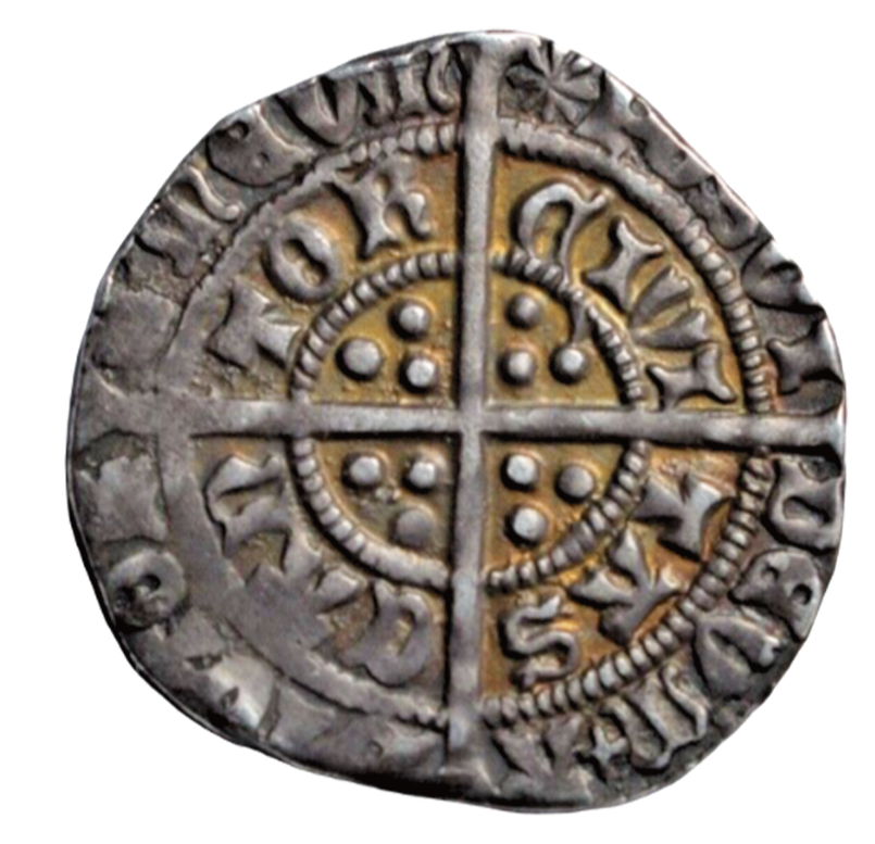British hammered, Edward IV, first reign, silver half-groat, Canterbury, mm pall/sun, c. 1464-7