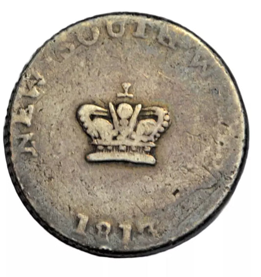 World, Australia, New South Wales, silver "dump" 1813, centre of holey dollar