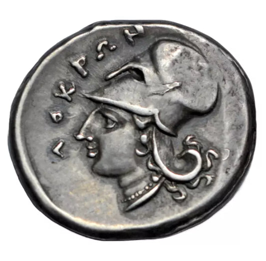 Greek, Bruttium, Lokroi Epizephyrioi, AR stater, c. 350-275 BC, Athena/Pegasos