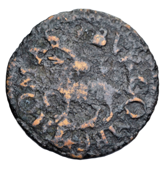 British tokens, Buckinghamshire, Colnbrook, Thomas Burcombe, farthing token, stag depicted
