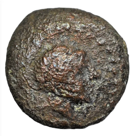 Greek, Crete, Gortyna, AE12 c. 220 BC, Apollo facing right Bull right, ethnic, rare