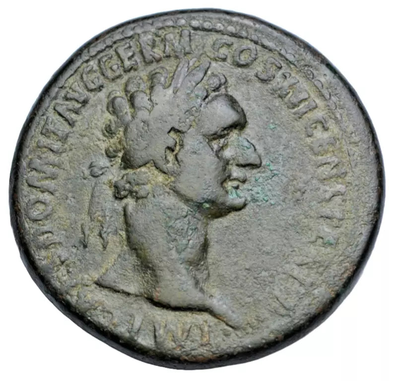 Roman Imperial, Domitian AE sestertius, Rome, 92-94 AD, Jupiter holding Victory, 1941 provenance