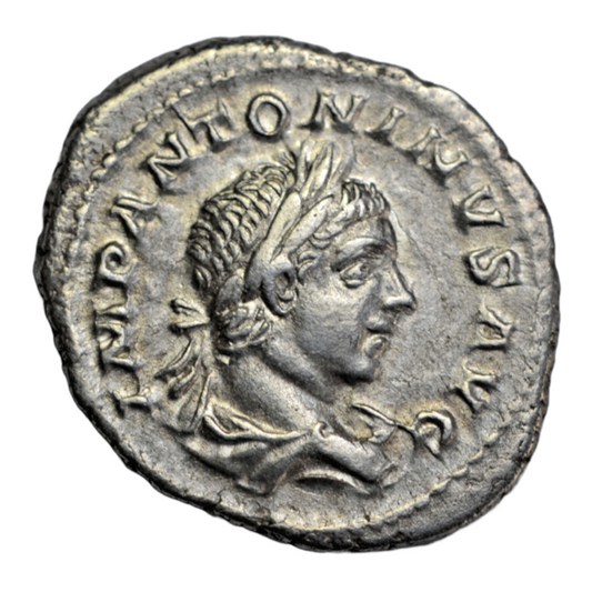 Roman Imperial, Elagabalus, silver denarius, Rome, c. 218-222 AD, Fides Militum