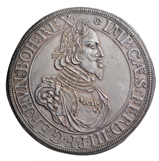 World, Germany, Augsburg, Ferdinand III, Holy Roman Emperor, silver taler 1642