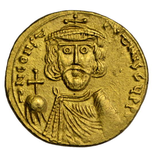 Byzantine, Constnatine IV, gold solidus, Syracuse, c. 674-5 AD, extremely rare