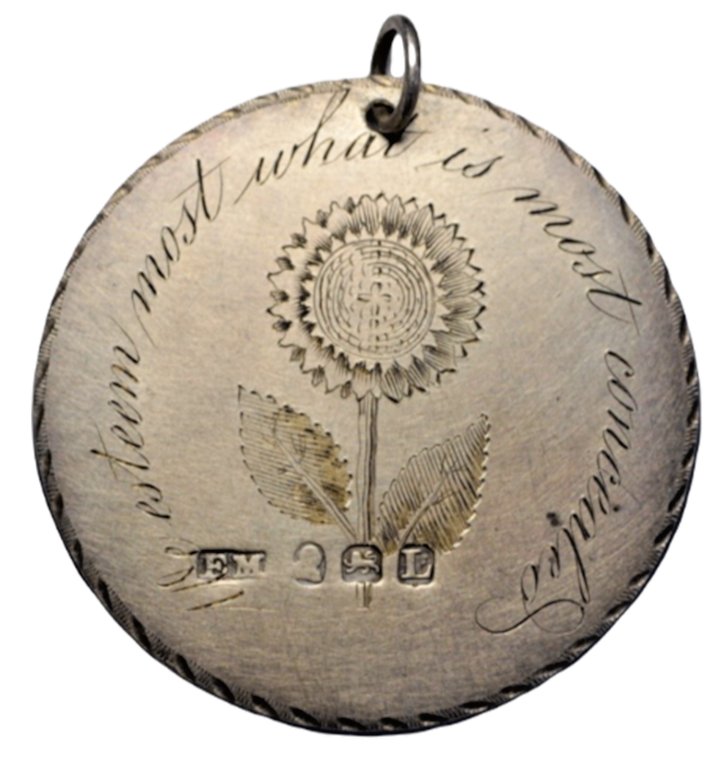 British medals, Gehagan Society, a silver pass, hallmarked London 1806, unknown secret society