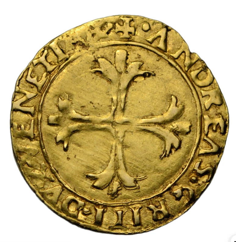 World, Italy, Venice, Andrea Gritti, scudo d'oro, c. 1523-38, lion/cross fleury
