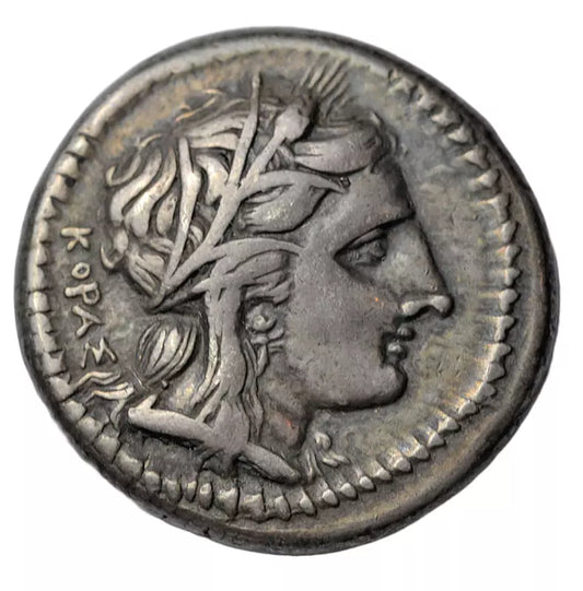 Greek, Sicily, Syracuse, Agathocles, silver tetradrachm c. 310-305 BC Kore/Nike, trophy