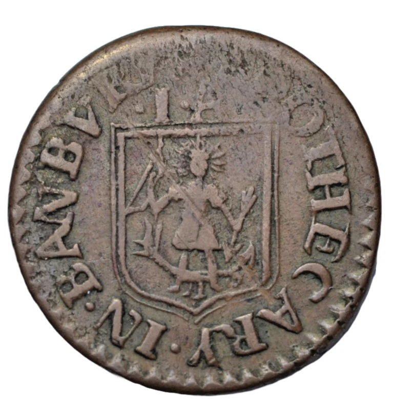 British tokens, Oxfordshire, Banbury, John Allington, apothecary, halfpenny token 1666 ex-Norweb