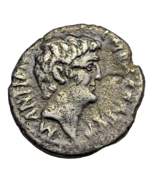 Roman Republican, Mark Antony and Octavian, AR denarius, c. 41 BC, M. Barbatus Pollio moneyer