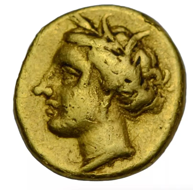 Greek, Sicily, Syracuse, gold 1/6 stater c. 317-310 BC, Persephone/Bull, prov. to 1963