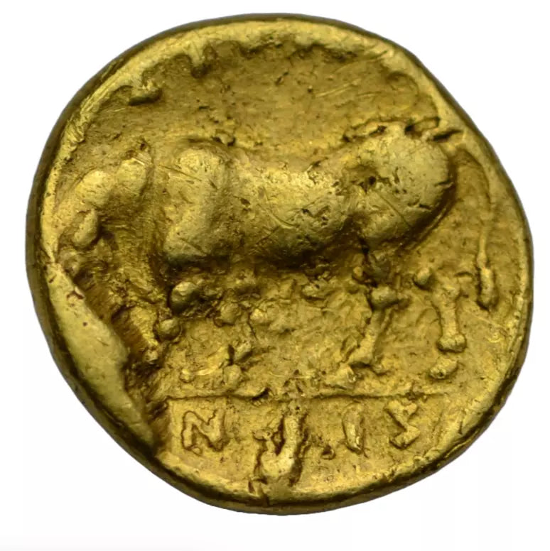 Greek, Sicily, Syracuse, gold 1/6 stater c. 317-310 BC, Persephone/Bull, prov. to 1963