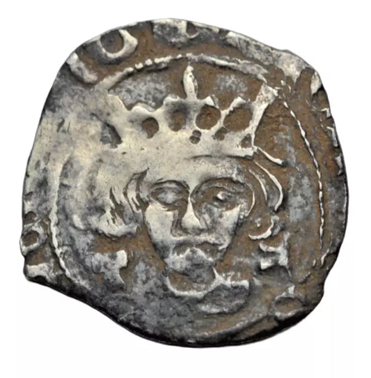 British hammered, Richard III, silver penny, York mint, Archbishop Rotherham, mm Boar's head