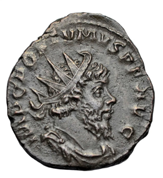 Roman Imperial, Postumus, AE antoninianus, Cologne c. 268 AD, Jupiter hurling thunderbolt, C A