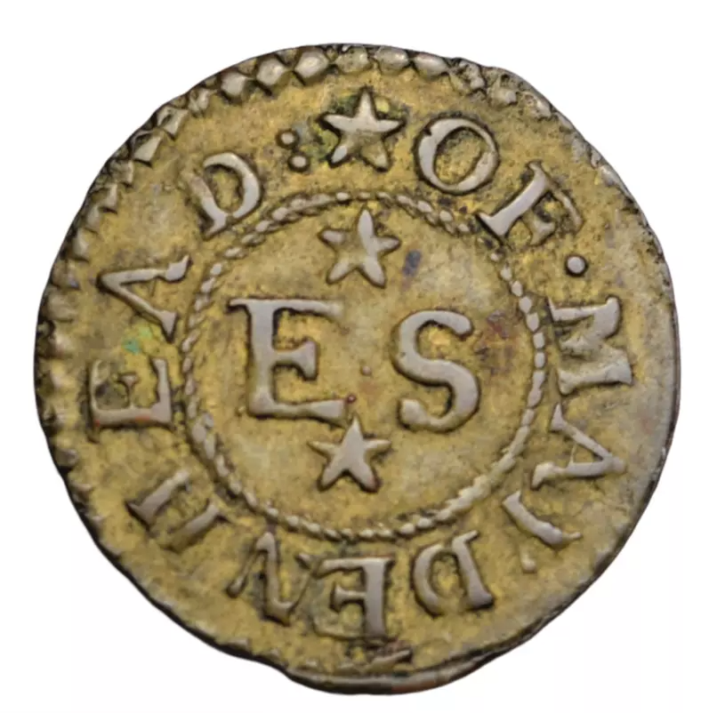 British tokens, Berkshire, Maidenhead, Edmond Stone, farthing token, c. 1660s, Mercers' arms