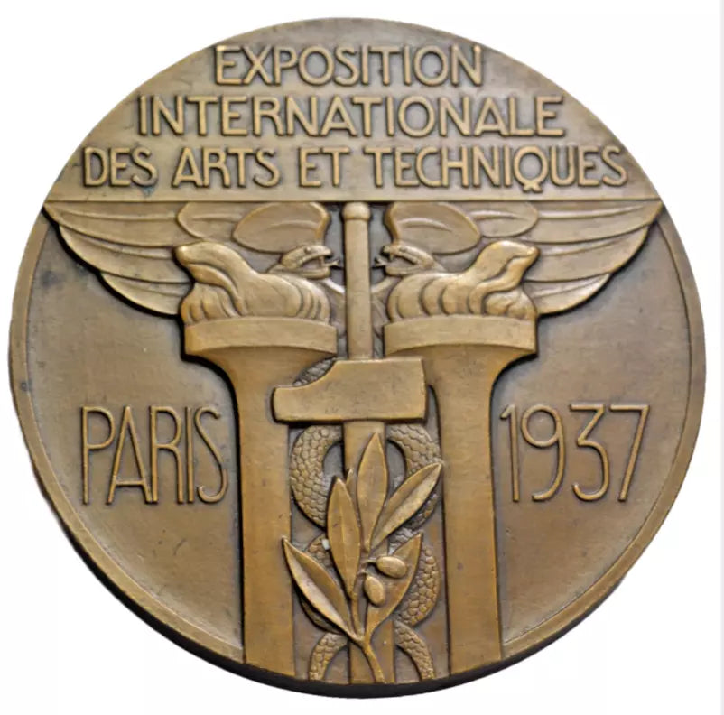 World, France, International Exhibition of Art and Technology, Paris 1937, medal Turin