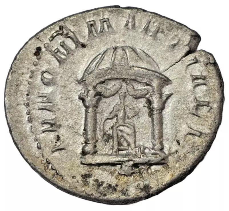 Roman Imperial, Volusian AR Antoninianus. Rome 251-253 AD. temple of Juno. RIC IV 172