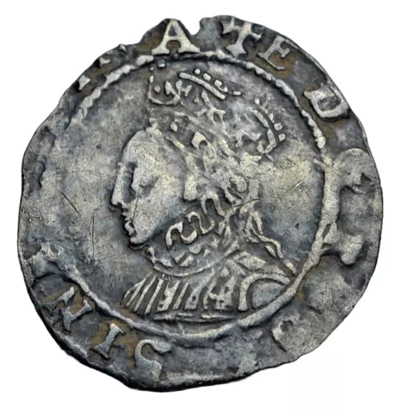 British hammered, Elizabeth I, AR penny, second issue, mm cross-crosslet, c. 1560-1