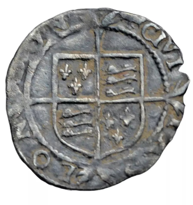 British hammered, Elizabeth I, AR penny, second issue, mm cross-crosslet, c. 1560-1