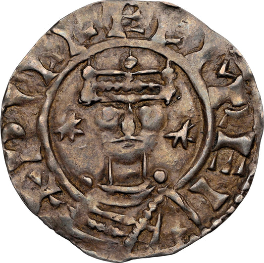 British hammered, William II, silver voided cross penny, c. 1092-5, Aegelword on London, NGC AU55